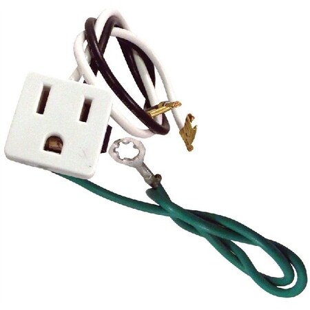 Laser Stove Top Receptacle, White, For: 120 V Small Appliances and Most Makes/Models of Electric Ranges 62209/6